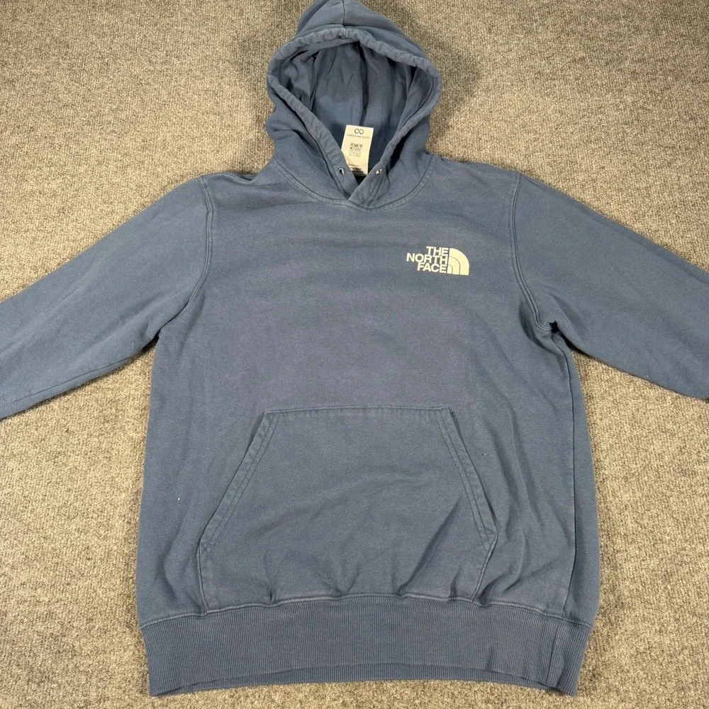 The North Face Mens Circular Design Hoodie Blue Pullover NF0A7R9H Small #4413